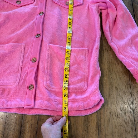 NWT Blank NYC Pink Fleece Shacket, Large, Winter Comfy Barbiecore Throw On - Picture 12 of 12